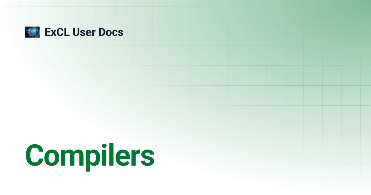 Compilers | ExCL User Docs